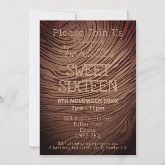 16 . Geburtstag Foto Magazine Birthday Einladung (Rückseite)