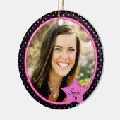 16. Geburtstag-Foto-Verzierung Keramikornament (Links)