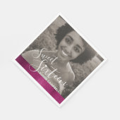 16 . Geburtstag Fotoschablone Serviette (Ecke)