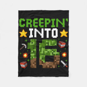 16. Geburtstag Gamer Pixel Creepin" in 16 Video G Fleecedecke