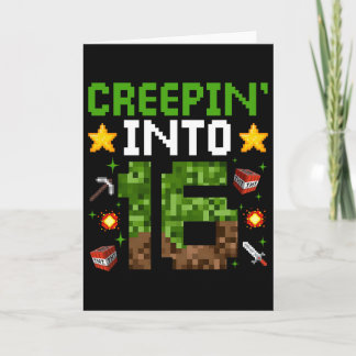 16. Geburtstag Gamer Pixel Creepin" in 16 Video G Karte