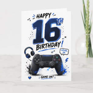 16. Geburtstag Gaming Karte