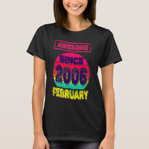 16. Geburtstag Geboren im Februar 2006 16 Jahre al T-Shirt