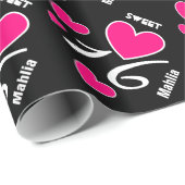 16. Geburtstag-Geburtstag 16 HERZEN individueller Geschenkpapier (Rolleneckpunkt)