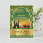 16 . Geburtstag, Geburtstag, Einladung, arabische  Einladung (Stehend Vorderseite)