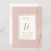 16 . Geburtstag Geburtstag Einladung - Modernes, r (Vorne/Hinten)
