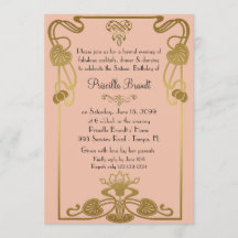 16 . Geburtstag Geburtstag, Gatsby-Stil, Peach & G