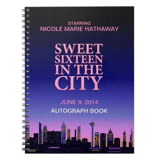 16. Geburtstag-Geburtstags-Autogramms-Erinnerungen Notizblock (Vorderseite)