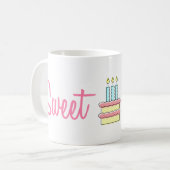 16. Geburtstag (Geburtstags-Kuchen) Kaffeetasse (Vorderseite Links)