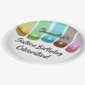 16. Geburtstag-Geburtstags-Regenbogen des Pappteller (Schrägansicht)