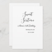 16 . Geburtstag Geburtstagsbrunch 16. Einladung (Vorne/Hinten)