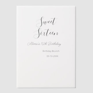 16 . Geburtstag Geburtstagsbrunch 16. Pergament Einladungen
