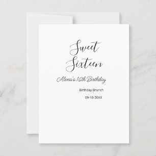 16 . Geburtstag Geburtstagsbrunch 16. Postkarte