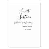 16 . Geburtstag Geburtstagsbrunch 16. Tischnummer (Rückseite)