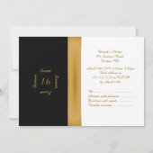 16. Geburtstag-Geburtstagseinladung, 16., Gatsby Einladung (Rückseite)