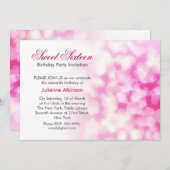 16 . Geburtstag-Geburtstagsfeier Einladung (Vorne/Hinten)