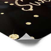 16 . Geburtstag Geburtstagsgold Glitzer Begrüßungs Poster (Ecke)