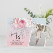 16 . Geburtstag-Geburtstagsparty Einladung (Stehend Vorderseite)
