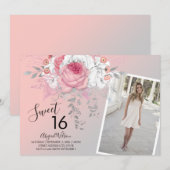 16 . Geburtstag-Geburtstagsparty Einladung (Vorne/Hinten)