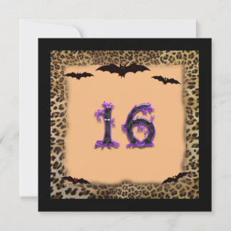 16 . Geburtstag Geburtstagsparty, Halloween Einladung