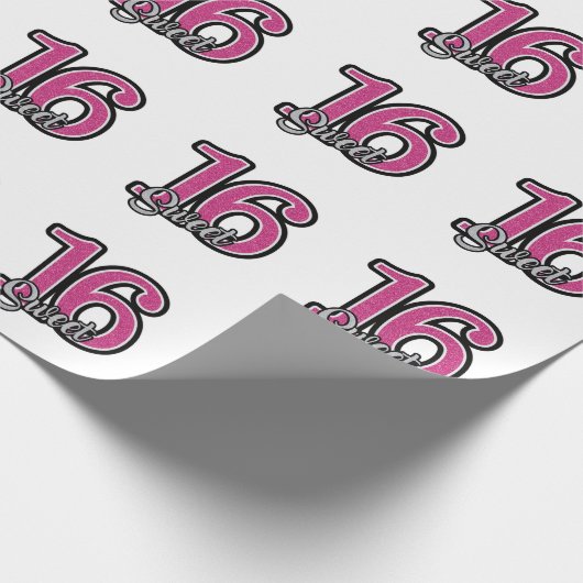 16. Geburtstag Geschenkpapier (Ecke)