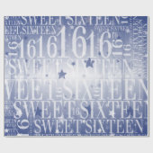 16 . Geburtstag Geschenkpapier (Flach)
