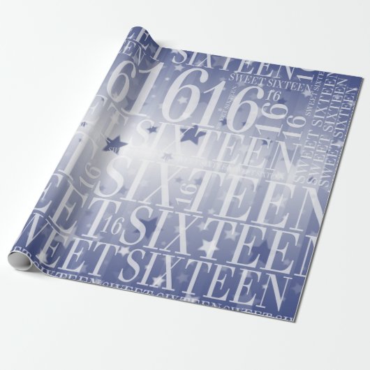 16 . Geburtstag Geschenkpapier (Ungerollt)