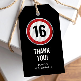 16. Geburtstag Geschwindigkeitsbegrenzung Geschenkanhänger