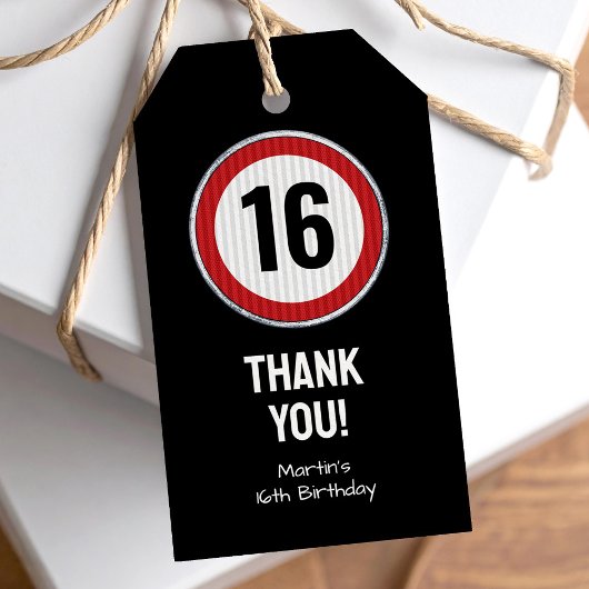 16. Geburtstag Geschwindigkeitsbegrenzung Geschenkanhänger