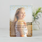 16 . Geburtstag Girl Zwei Fotos Folieneinladung (Stehend vorne)