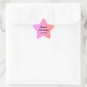 16 . Geburtstag Glittery Pink 16. Geburtstagsparty Stern-Aufkleber (Tasche)