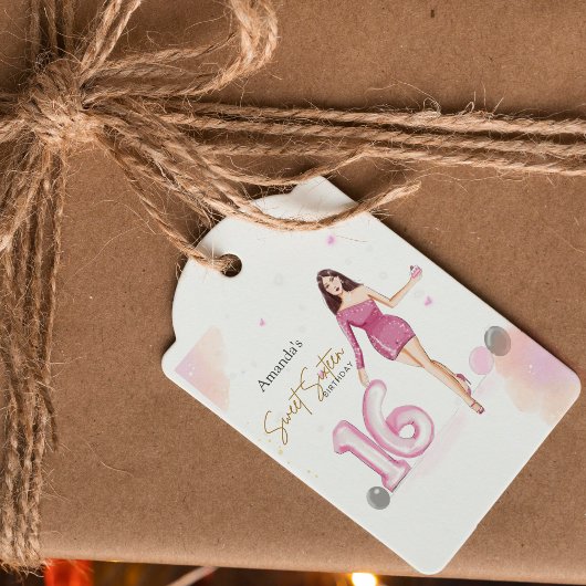 16 . Geburtstag, glücklicher 16. Geschenkanhänger