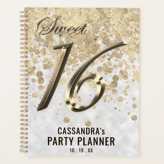 16 . Geburtstag Gold Imitate Fossil Planer (Vorderseite)
