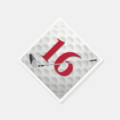 16. Geburtstag Golf Club Napkins Serviette (Ecke)