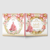 16 . Geburtstag Guest Book Blush Gold Balloons Gästebuch (Voll)