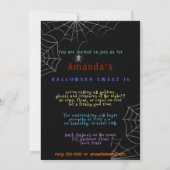 16 . Geburtstag Halloween Geburtstagsfeier Einladung (Rückseite)