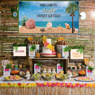 16 . Geburtstag Hawaiian Luau Banner