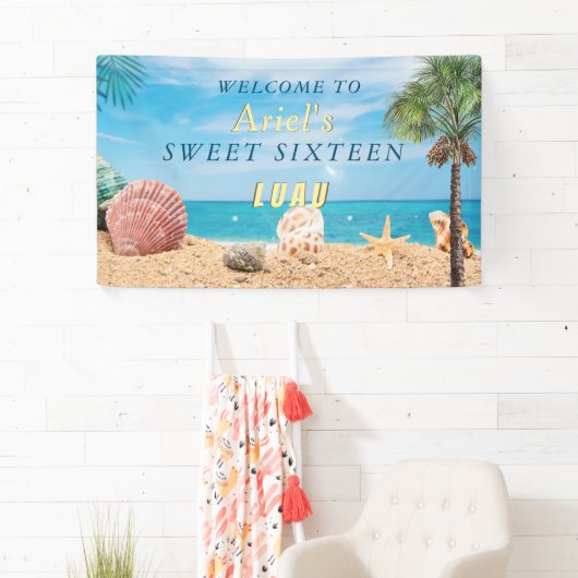 16 . Geburtstag Hawaiian Luau Banner (Insitu)