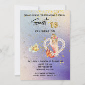 *~* 16 . GEBURTSTAG Heart Mermaid Pearl 16 Geburts Einladung (Rückseite)