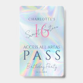 16 . Geburtstag Holographic VIP Access Einladungsn Ausweis (Rückseite)
