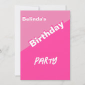 16. Geburtstag Hübsch rosa Einladung (Vorderseite)