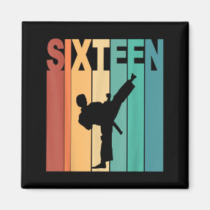 16. Geburtstag Karate Taekwondo Thema 16 Jahre alt Magnet