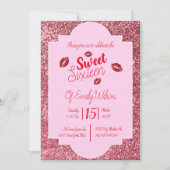 16. Geburtstag-Kuss Einladung (Vorderseite)