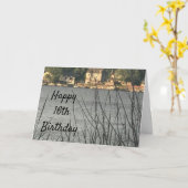 **16. GEBURTSTAG** **LAKE LEBENDE GEBURTSKARTE** KARTE (Gelbe Blume)