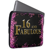 16. Geburtstag Laptopschutzhülle (Vorne Rechts)