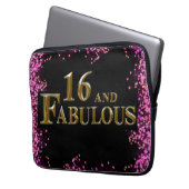 16. Geburtstag Laptopschutzhülle (Vorderseite Links)