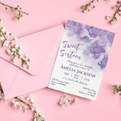 16 . Geburtstag Lavendel & lila Blumengeburtstag Einladung