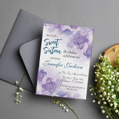 16 . Geburtstag Lavendelblauer lila Blumengeburtst Einladung