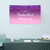 16. Geburtstag | LILA GLITZER Banner (Messeveranstaltung)