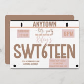 16. Geburtstag | Lizenz | 16. Geburtstag Einladung (Vorne/Hinten)